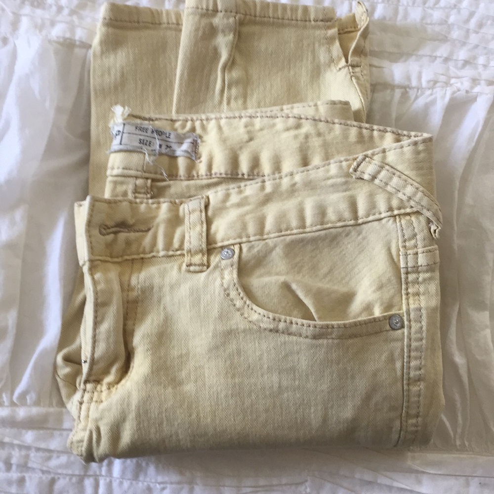 Pale yellow Free People Jean 26